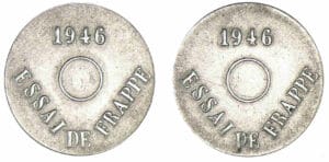 Gouvernement provisoire - Essai de frappe de la 20 centimes 1946
