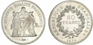 50 francs Hercule - Avers de la 20 francs 1974