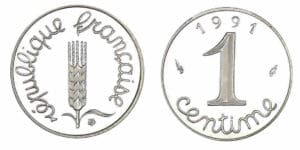 1 centime épi 1991 BE
