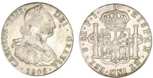Bolivie - Charles IIII - 8 reales 1808 PJ (Potosi)