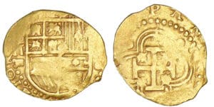 Espagne - Philippe II - 2 escudos 1590 SD (Seville)