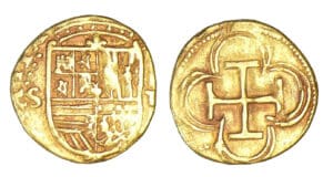 Espagne - Philippe II - Escudo (1595) SP horizontal (Séville)