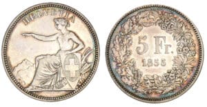 Suisse - Ecu de tir fédéral à Soleure - 1855 Suisse - Ecu de tir fédéral à Soleure - 1855