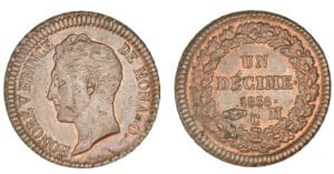 Monaco - Honoré V - 10 centimes 1838 MC Monaco - Honoré V - 10 centimes 1838 MC