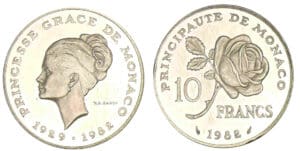 Monaco - Rainier III - 10 francs 1982 - Piéfort argent Monaco - Rainier III - 10 francs 1982 - Piéfort argent