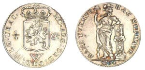 Pays-Bas - Indes - 1/4 de gulden 1794 Pays-Bas - Indes - 1/4 de gulden 1794