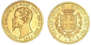 Italie - Victor Emmanuel II - 20 lire 1860 M (Milan) Italie - Victor Emmanuel II - 20 lire 1860 M (Milan)
