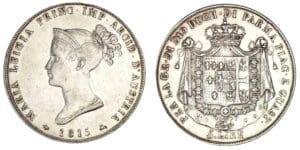 Italie - Parme - Maria Luigia - 5 lires 1815 (Milan)