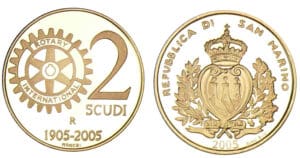 San-Marin - 2 scudi 2005 centenaire du Rotary San-Marin - 2 scudi 2005 centenaire du Rotary