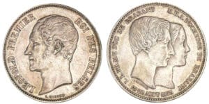 Belgique - Léopold 1er - 5 francs 1853