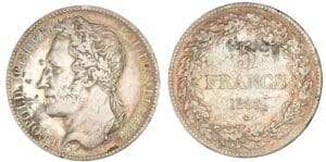Belgique - Léopold 1er - 5 francs 1835