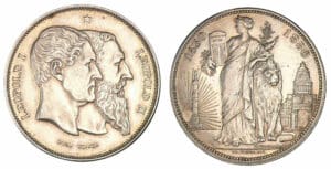 Belgique - Léopold II - 5 francs 1880