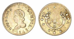 Colombie - République de Colombie - Escudo 1848 (Popayan) - Faux d'époque