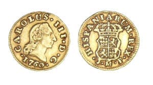 Espagne - Charles III - 1/2 escudo 1760 JP (Madrid)