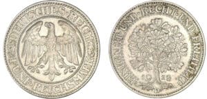 Allemagne - 5 Reichsmark 1928 D (Munich)