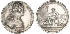 Louis XV - Médaille de la création de la chambre de commerce de Rouen 1719