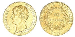 20 francs Bonaparte Premier Consul An 12 A (Paris) 20 francs Bonaparte Premier Consul An 12 A (Paris)