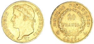 20 francs Napoléon 100 jours 1815 A (Paris) 20 francs Napoléon 100 jours 1815 A (Paris)