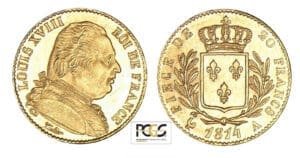 20 francs Louis XVIII buste habillé 1814 A (Paris) 20 francs Louis XVIII buste habillé 1814 A (Paris)