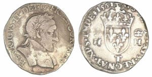 François II - Teston 2ème type 1561 T. (Nantes)