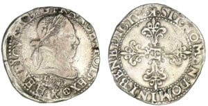 Henri III - Franc au col plat 1584 K (Bordeaux)