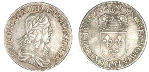 Louis XIII - Demi-écu 2ème poinçon 1642 (Paris)