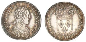 Louis XIV - Quart d'écu à la mèche longue 1653 A (Paris)