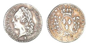 Louis XV - Vingtième d'écu à la vieille tête 1773 A (Paris) Louis XV - Vingtième d'écu à la vieille tête 1773 A (Paris)