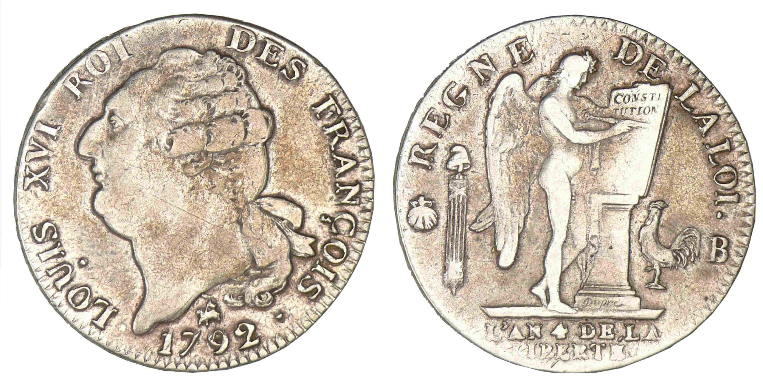 Convention - Ecu de 6 livres FRANCOISE 1792 B (Rouen) Convention - Ecu de 6 livres FRANCOISE 1792 B (Rouen)