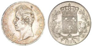 5 francs Charles X 2ème type 1828 W (Lille) 5 francs Charles X 2ème type 1828 W (Lille)
