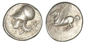 CORINTHE - Statère au Pégase série V (350-306 av. J.-C.)