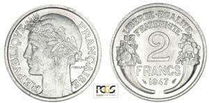2 francs Morlon aluminium 1947