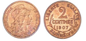 2 centimes Dupuis 1907 2 centimes Dupuis 1907