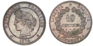 10 centimes Cérès 1874 A (Paris)