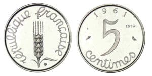 5 centimes Epi 1961 - Essai 5 centimes Epi 1961 - Essai