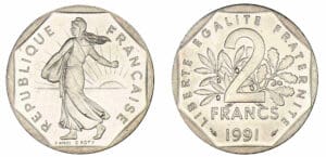 2 francs Semeuse 1991 2 francs Semeuse 1991