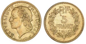 5 francs Lavrillier bronze-alu 1945 C