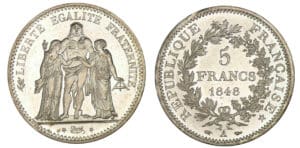 5 francs Hercule 1848 A (Paris)