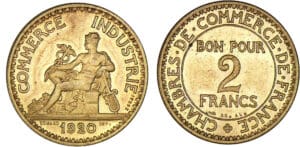 2 francs Chambre de commerce 1920 - Essai 2 francs Chambre de commerce 1920 - Essai