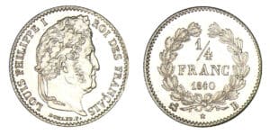 1/4 de franc Louis-Philippe Ier 1840 B (Rouen)