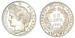 50 centimes Cérès 1881 A (Paris)