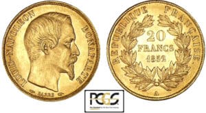 20 francs Louis Napoléon Bonaparte 1852 A (Paris) 20 francs Louis Napoléon Bonaparte 1852 A (Paris)