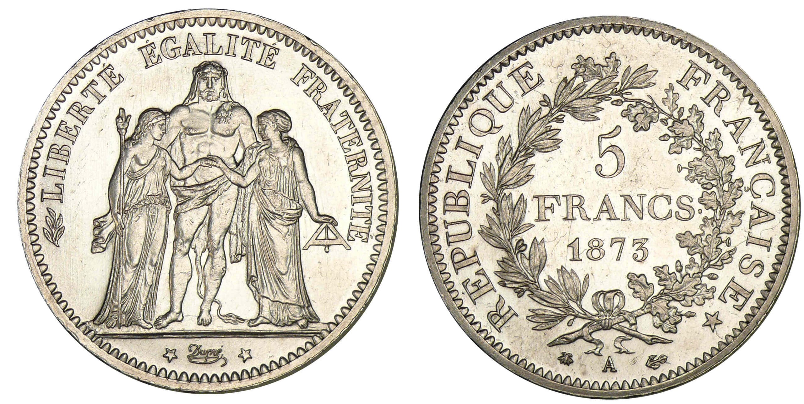 5 francs Hercule 1873 A (Paris) 5 francs Hercule 1873 A (Paris)