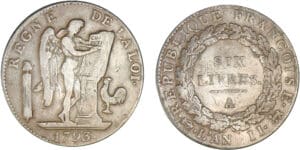 Ecu de 6 livres FRANCOISE 1793 A (Paris)