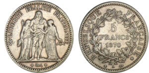 5 francs Hercule 1870 A (Paris) 5 francs Hercule 1870 A (Paris)