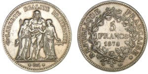 5 francs Hercule 1878 K (Bordeaux) 5 francs Hercule 1878 K (Bordeaux)