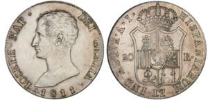 Espagne - Joseph Napoléon - 20 reales 1811 AI (Madrid) Espagne - Joseph Napoléon - 20 reales 1811 AI (Madrid)