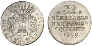 Allemagne - Hambourg - 32 schilling 1809 CAIG Allemagne - Hambourg - 32 schilling 1809 CAIG
