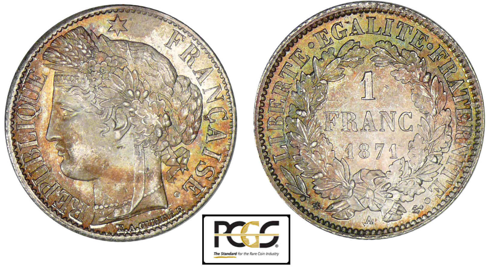 1 franc Cérès 1871 a (Paris) 1 franc Cérès 1871 a (Paris)