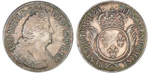 Louis XIV - Ecu aux palmes - 1695 C (Caen) - Flan neuf Louis XIV - Ecu aux palmes - 1695 C (Caen) - Flan neuf